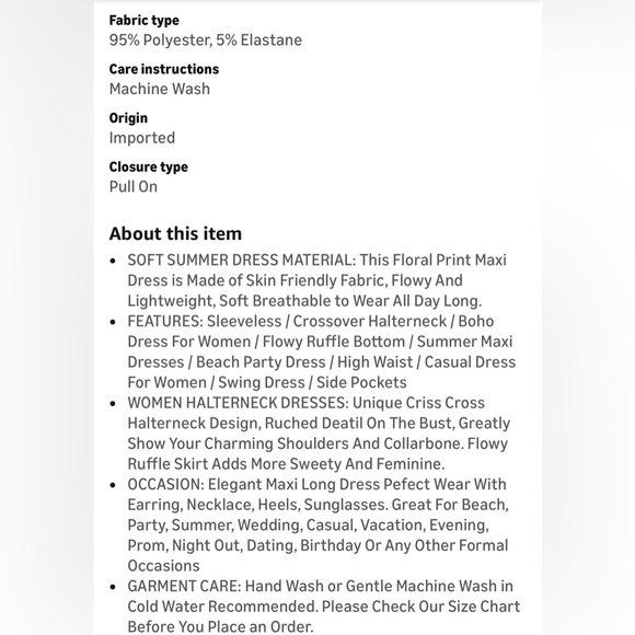 NWT PINK ABSTRACT HALTER MAXI DRESS-S - Picture 16 of 17